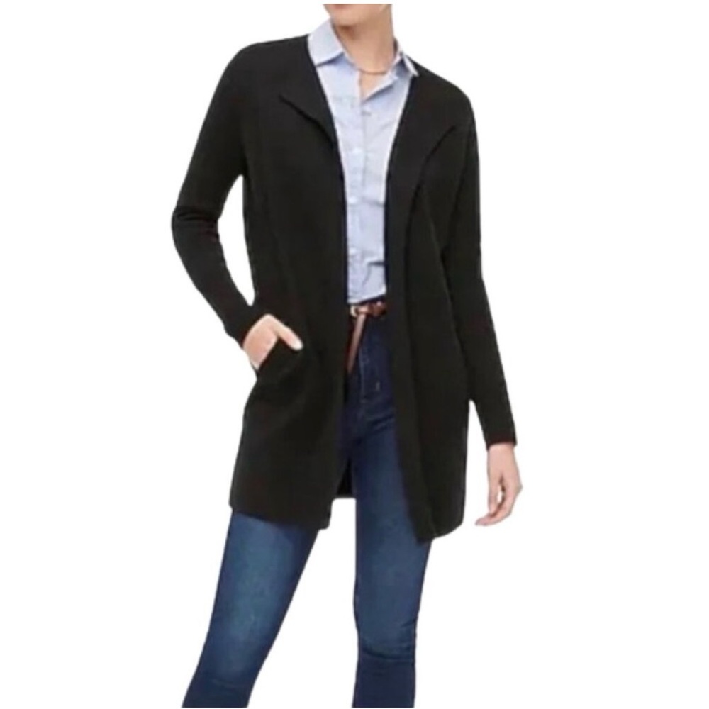 J. Crew Factory Vanessa Sweater Jacket - Black (Large / L) - Picture 3 of 10